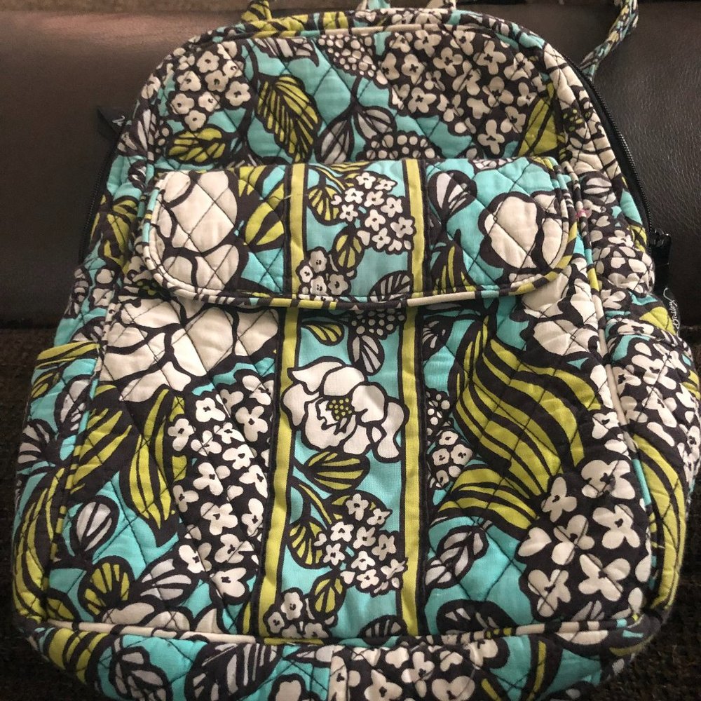 Vera Bradley island blooms campus backpack